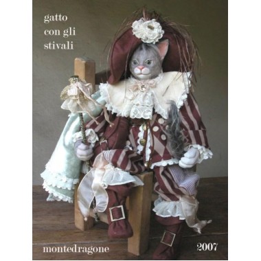 Le Chat Botté - marionnette en porcelaine