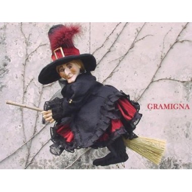 Poupée Sorcière Mauvaise herbe, Poupée Porcelaine Collection, 44 cm