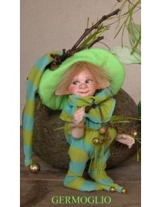 Poupée Elfe Bud, Poupée Porcelaine Collection, 18 cm