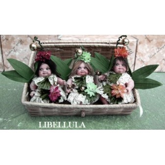 Fées Libellule, Poupée fée en porcelaine de 12 cm