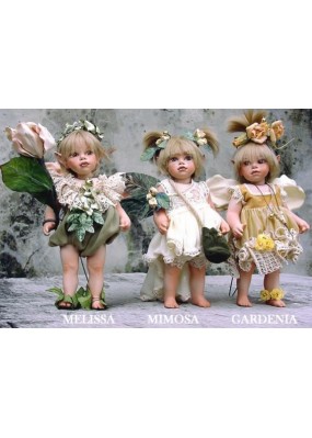 Poupées Porcelaine Fées: Melissa, Gardénia, Mimosa