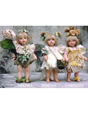 Poupées Porcelaine Fées: Melissa, Gardénia, Mimosa