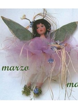 Fée Mars, Poupée fée en porcelaine de 28 cm