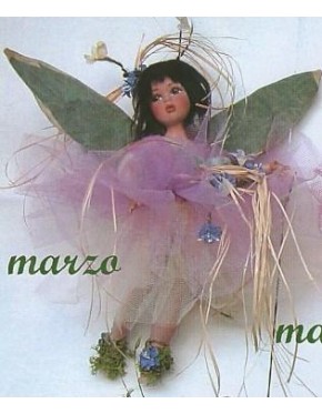 Fée Mars, Poupée fée en porcelaine de 28 cm