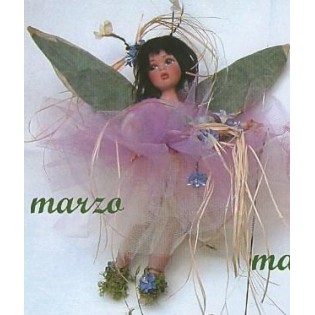 Fée Mars, Poupée fée en porcelaine de 28 cm