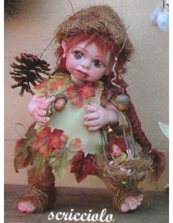 Poupée Elfe Roitelet, Poupée Porcelaine Collection, 32 cm