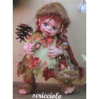 Poupée Elfe Roitelet, Poupée Porcelaine Collection, 32 cm