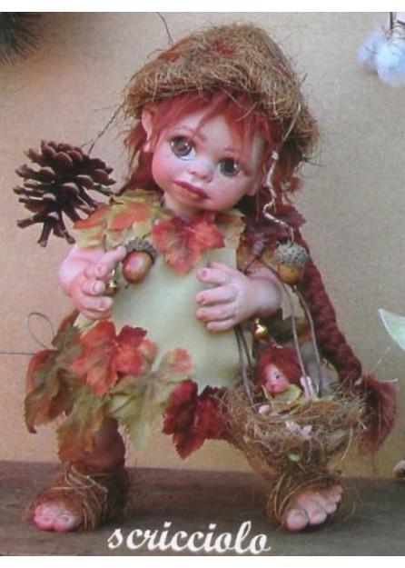 Poupée Elfe Roitelet, Poupée Porcelaine Collection, 32 cm