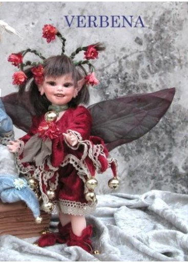 Fée Verveine, Collection de poupée fée en porcelaine, 24 cm