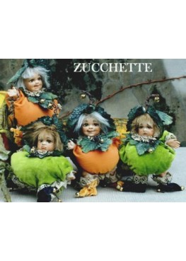 Poupée Elfe des Gourdes, Poupée Porcelaine Elfe, 16 cm