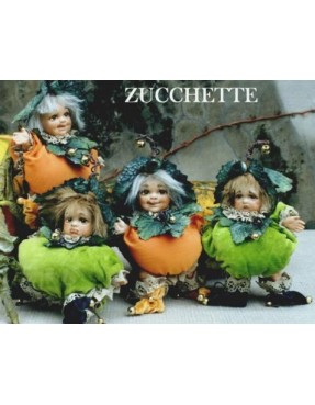 Poupée Elfe des Gourdes, Poupée Porcelaine Elfe, 16 cm