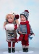 Poupées Porcelaine, Les Enfants en Hiver