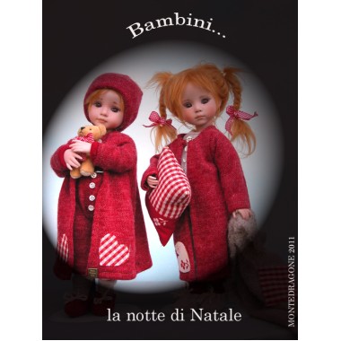 Les enfants à Noel - Poupée à Collectionner - Hauteur 29 cm