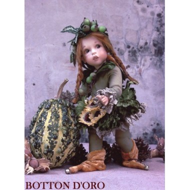 Poupée Elfe - Botton D'Oro, 24 cm - Poupée Porcelaine Collection
