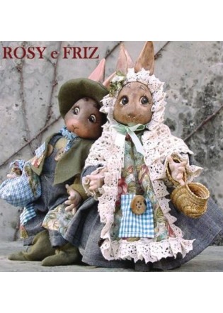 Poupées Lapins Rosy et Friz, 28cm - Poupées Porcelaine Collection