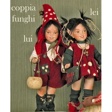 Poupée Paire de Champignon, 33 cm, Poupée Collection