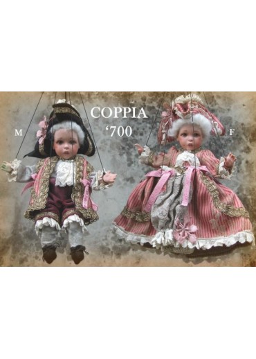 Couple '700, Marionnettes - Poupée de Collection en porcelaine