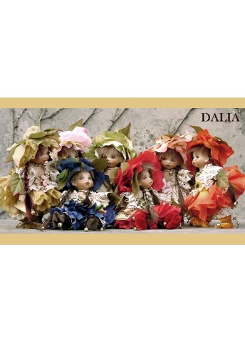 Poupée Fée Dahlia Rose, Collection de poupée fée en porcelaine