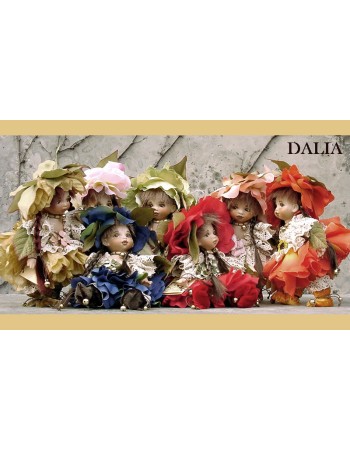 Poupée Fée Dahlia Rose, Collection de poupée fée en porcelaine