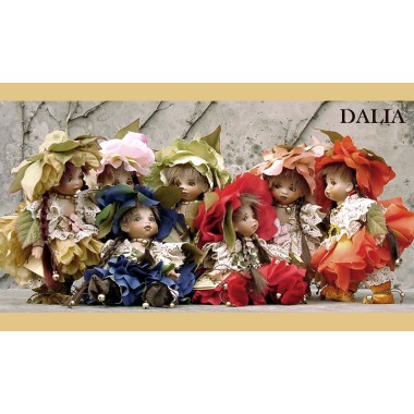 Poupée Fée Dahlia Rose, Collection de poupée fée en porcelaine