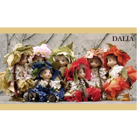 Poupée Fée Dahlia Rose, Collection de poupée fée en porcelaine