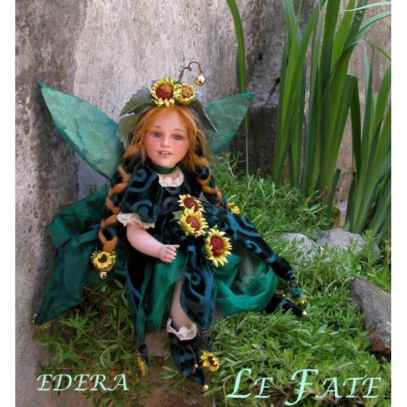 Poupée fée en porcelaine de 36 cm, Fée Edera