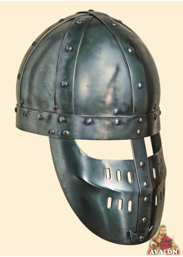 Casque Spangenhelm - Casque médiévale à faciale
