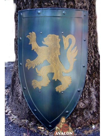 Bouclier Médiévale - Bouclier Avec Lion Rampant