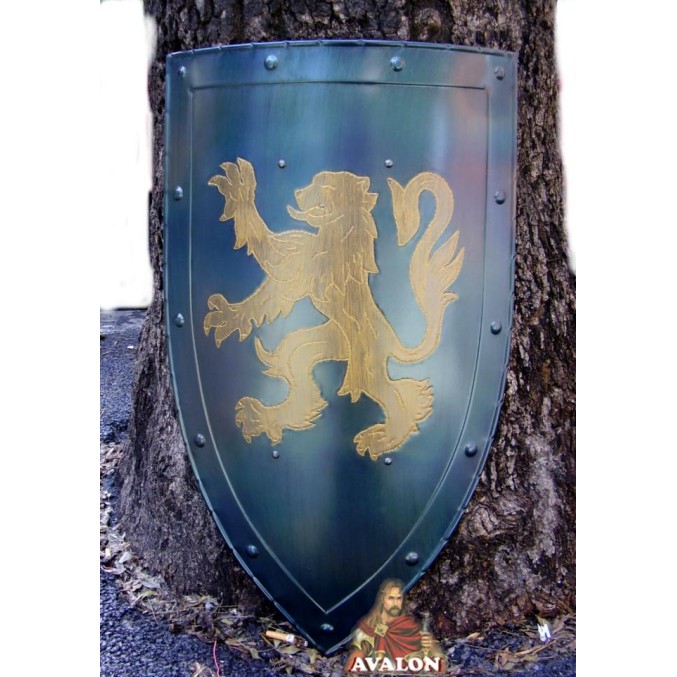 Bouclier Médiévale - Bouclier Avec Lion Rampant
