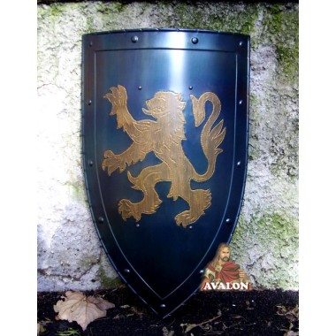 Bouclier Médiévale - Bouclier Avec Lion Rampant