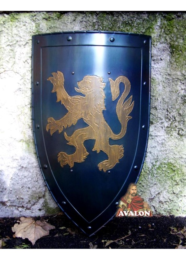 Bouclier Médiévale - Bouclier Avec Lion Rampant
