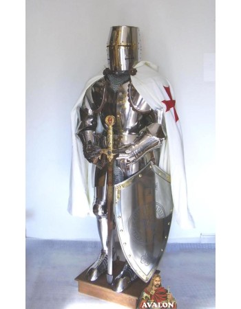 Armure Templier Fonctionnelle en acier inoxydable