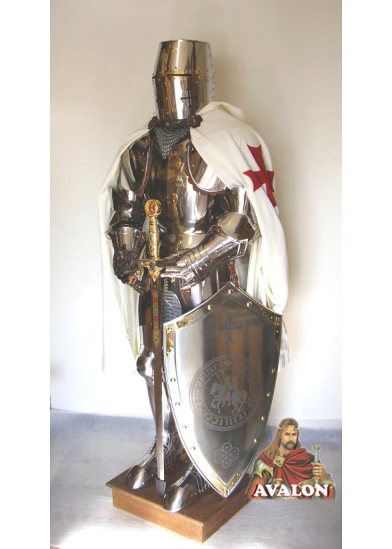 Armure Templier Fonctionnelle en acier inoxydable
