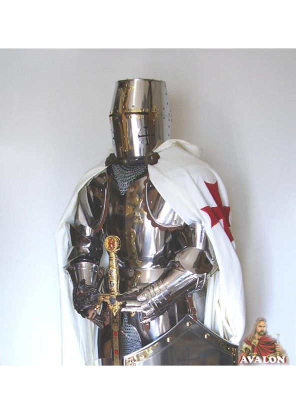Armure Templier Fonctionnelle en acier inoxydable