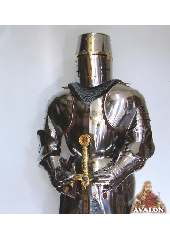Armure Templier Fonctionnelle en acier inoxydable
