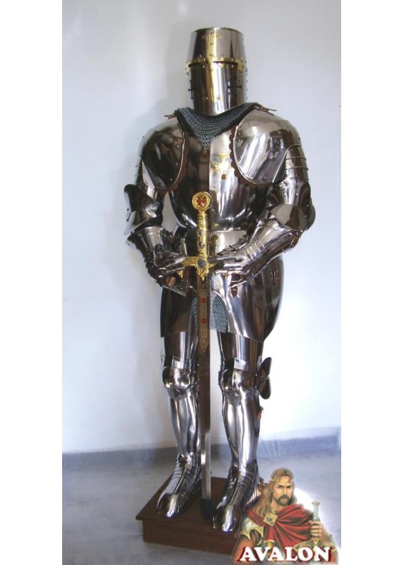 Armure Templier Fonctionnelle en acier inoxydable
