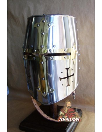 Casque Templier - acier inoxydable