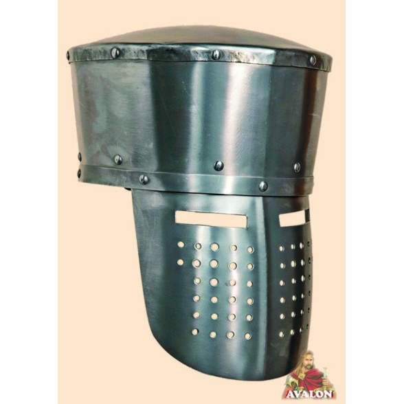 Heaume à Timbre Plat - Heaume Médiéval