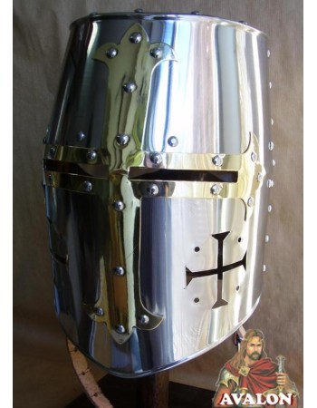 Casque Templier - acier inoxydable