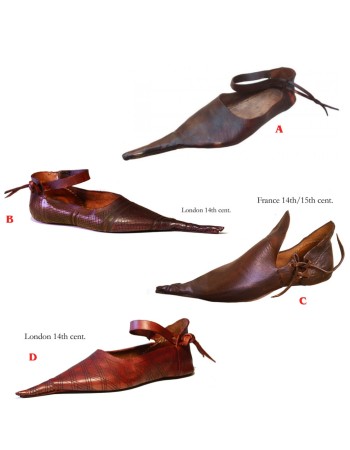 Poulaine Chaussures médiévale 