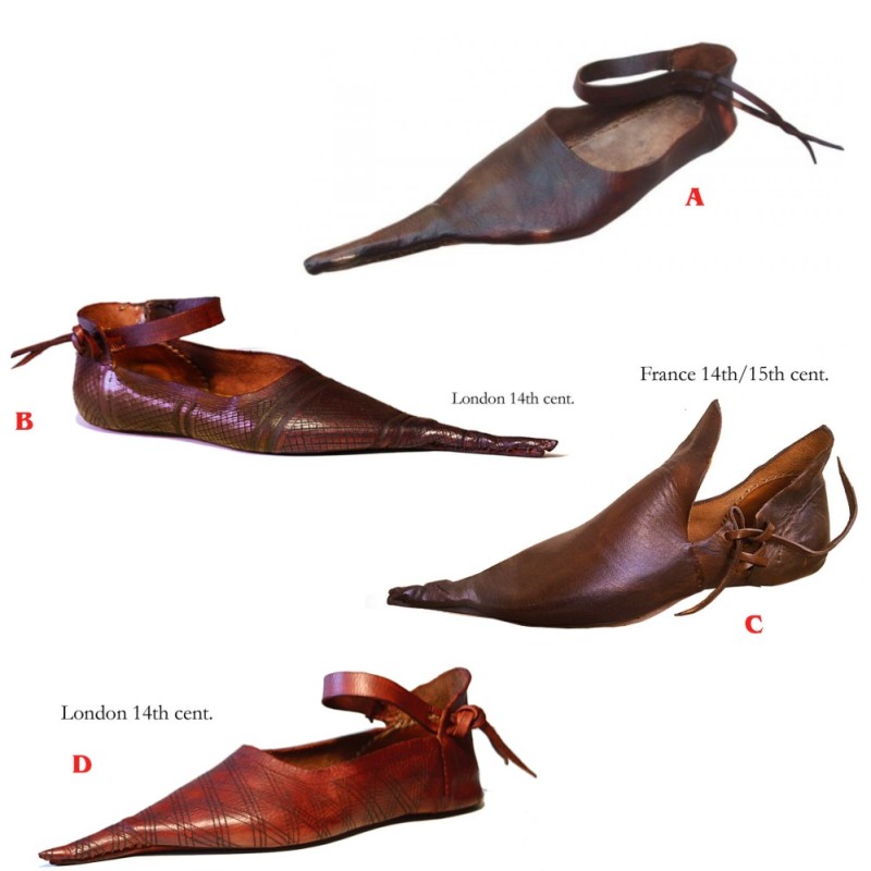 Poulaine Chaussures médiévale 