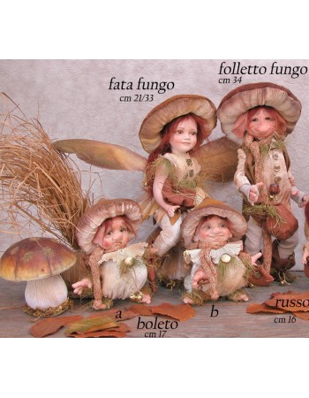 Poupée Elfe Champignon, Poupée Porcelaine Collection, 34 cm