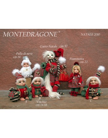 Chat de Noel - Poupée Porcelaine Collection