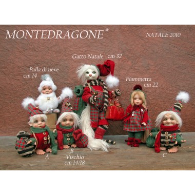 Chat de Noel - Poupée Porcelaine Collection