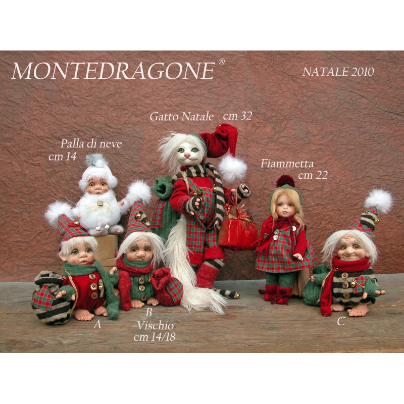 Chat de Noel - Poupée Porcelaine Collection