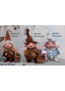 Gnome Automne Hiver Noël, Poupée Porcelaine Collection