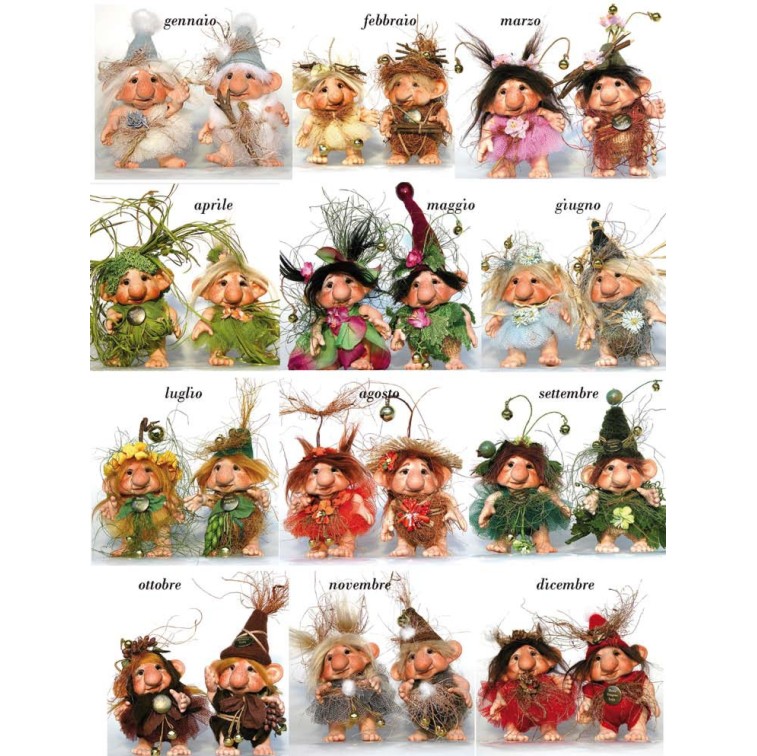 Poupée Porcelaine Elfe, Trugg des mois