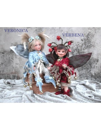 Fée Verveine, Collection de poupée fée en porcelaine, 24 cm