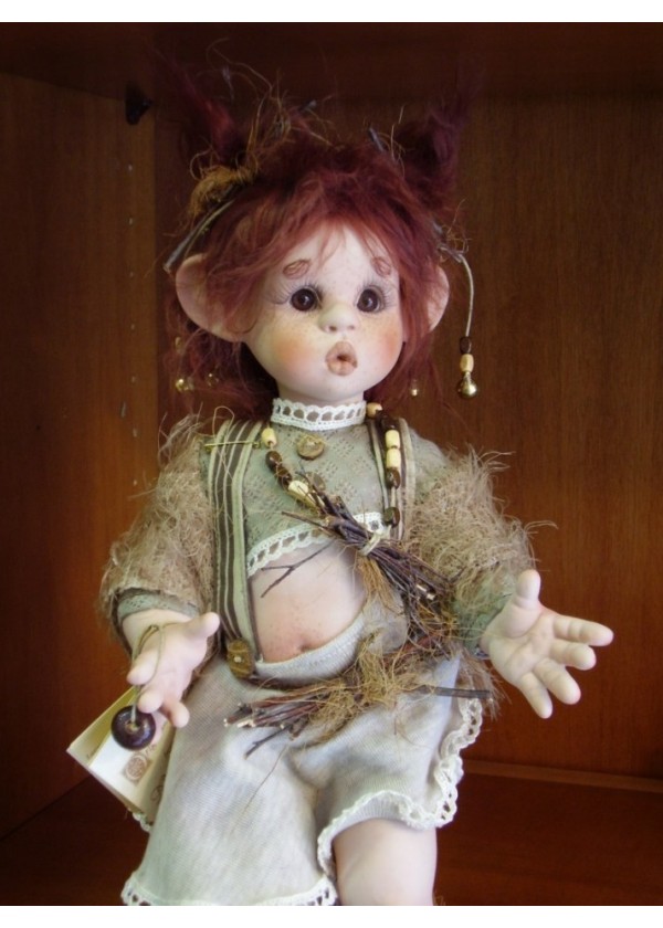 Poupée Elfe Kirin, Poupée Porcelaine Collection, 35 cm