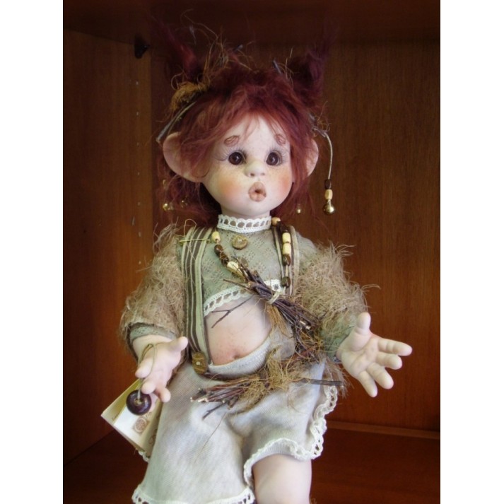 Poupée Elfe Kirin, Poupée Porcelaine Collection, 35 cm